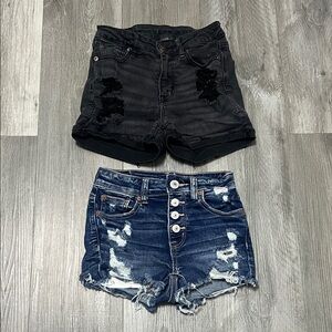 American Eagle woman’s high rise Jean Shorts / size 00